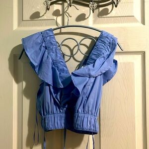 periwinkle crop top vest